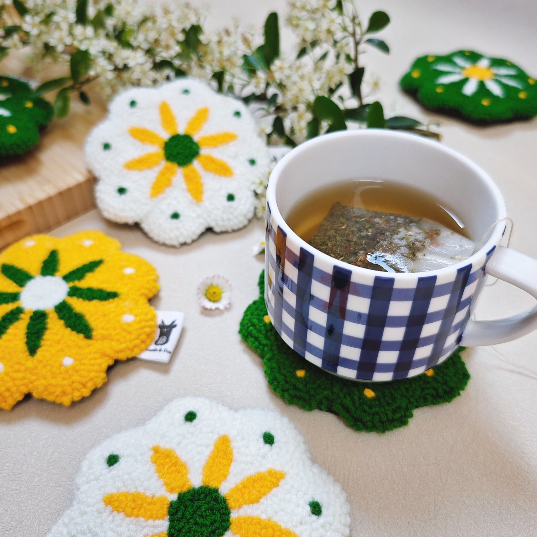 Sunny Ecstasy Floral Coaster - Needle & Doe