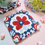 Indigo Elegance Floral Coaster - Needle & Doe