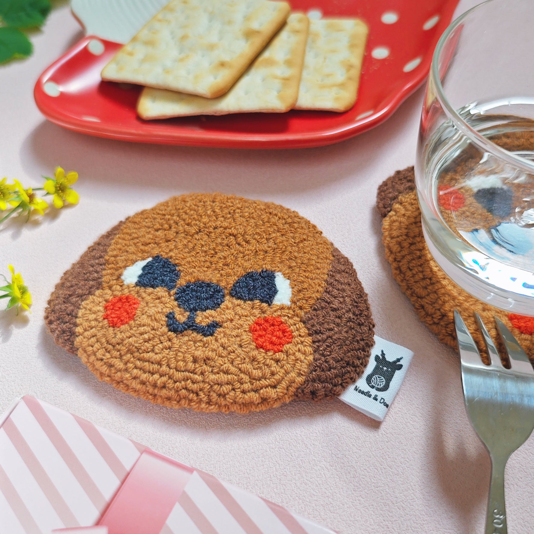 Toy Poodle Dog Coaster - Needle & Doe