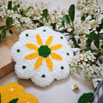 Sunny Ecstasy Floral Coaster - Needle & Doe